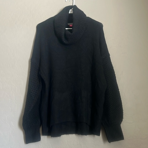 Vince Camuto Drop-Shoulder Turtleneck Sweater in Rich Black M - Picture 3 of 8